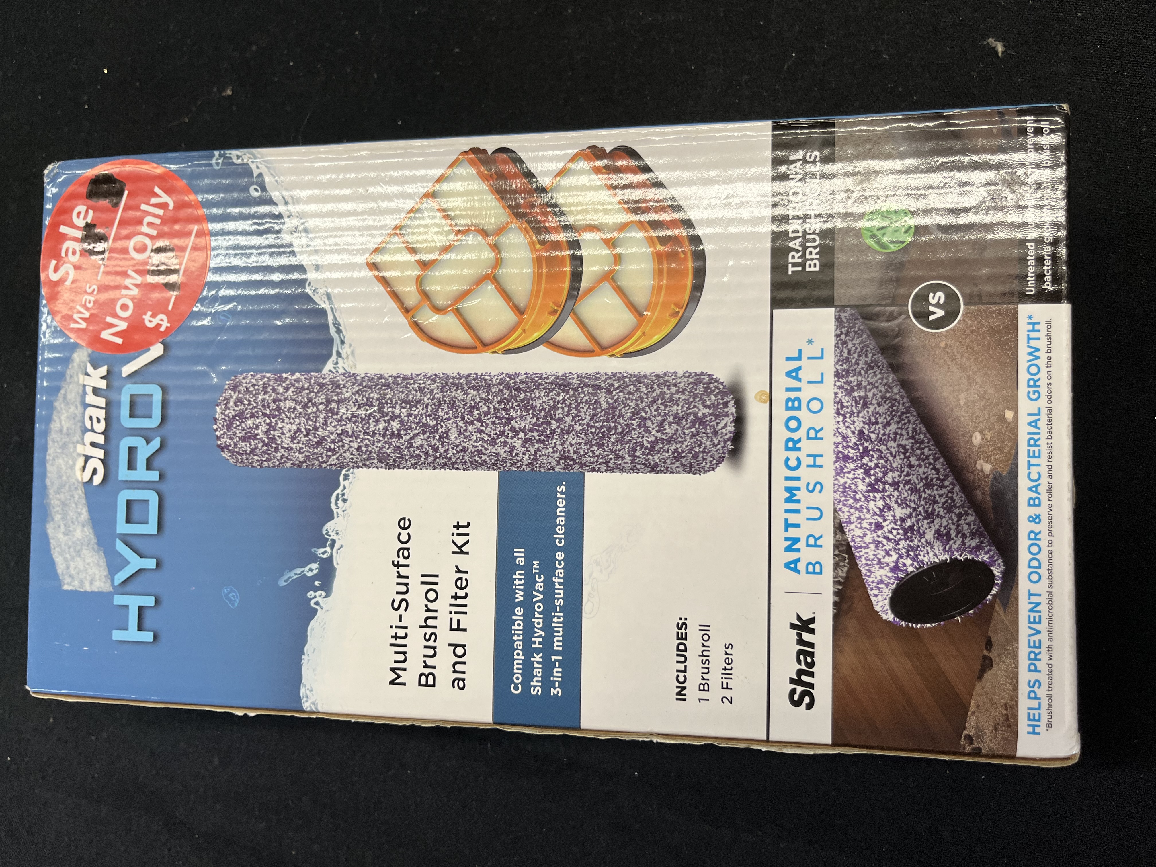 Shark HydroVac Antimicrobial Brushroll Filters 3 in1 Multi-Surface Vacuum Mop, (2 Pack)