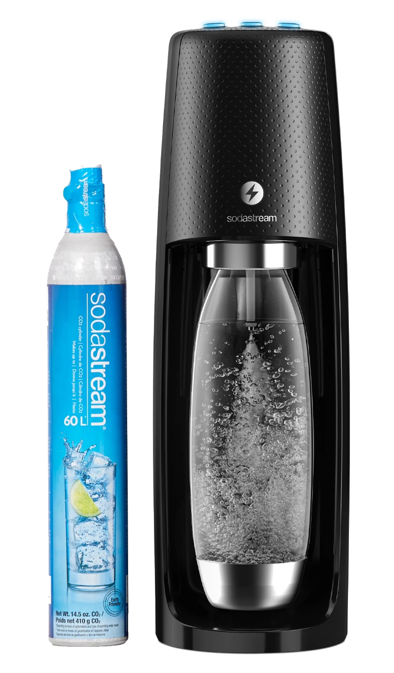 SodaStream One Touch Electric Sparkling Water Maker Kit, Black