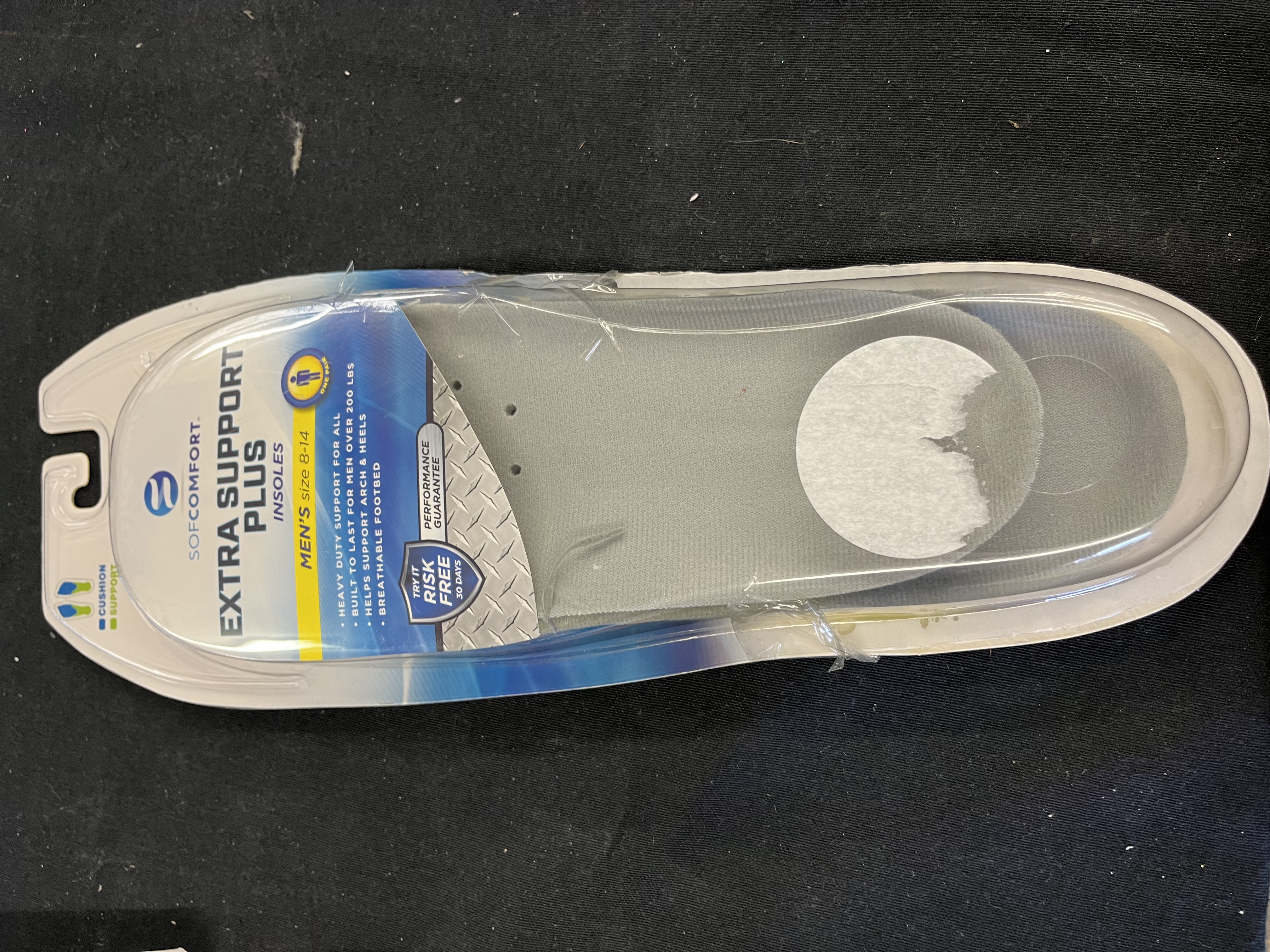 Sof Comfort Extra Support Plus Men's Insole, Size 8-14, Trim-to-Fit