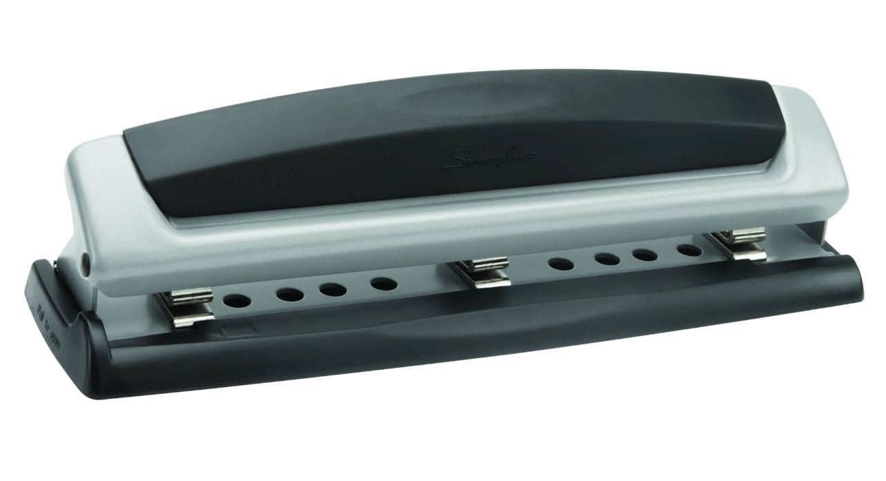 Swingline Precision Pro Desktop Punch, 2-3 Holes, Adjustable Centers, 10 Sheets