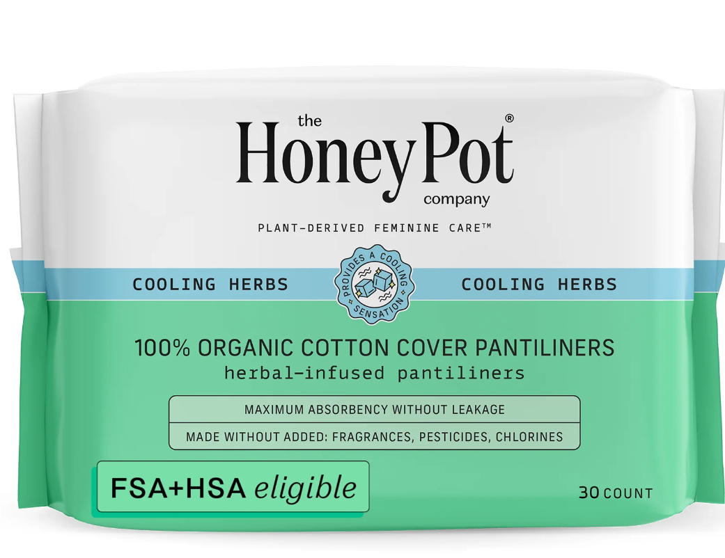The Honey Pot Company, Herbal Pantiliners, Organic Cotton Cover, 30 Ct.