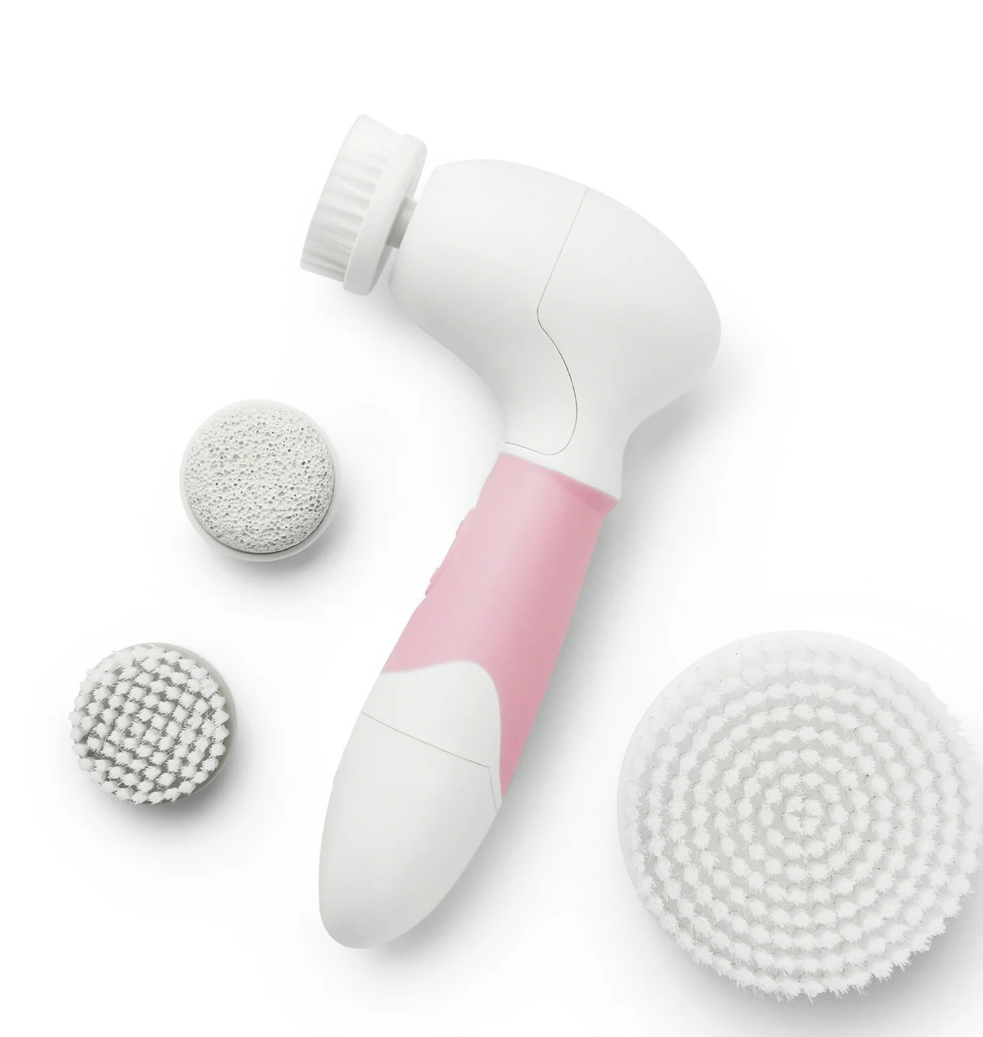 Vanity Planet Raedia Face and Body Exfoliator, Daily Cleansing Brush for All Skin Types, White