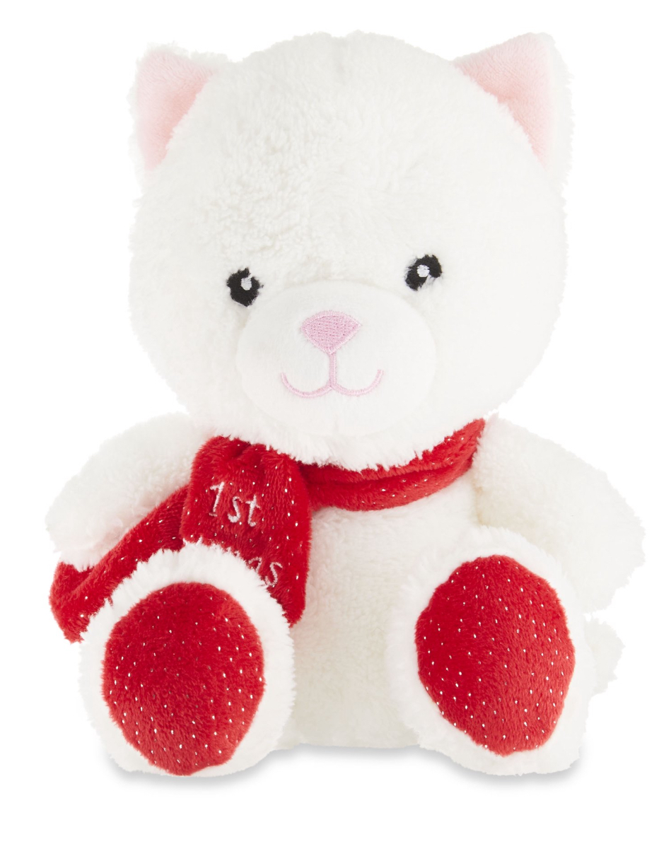 White Cat Christmas Plush Pal for Child, 7", by Holiday Time