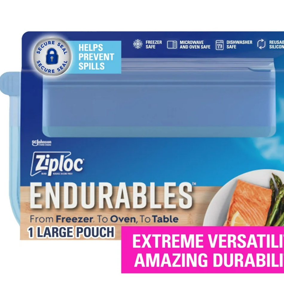Ziploc Endurables Large Reusable Silicone Pouch 8 Cups
