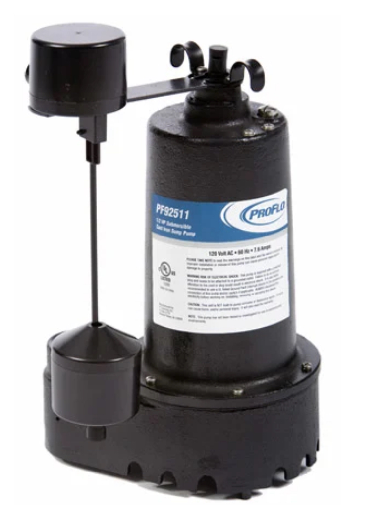 PROFLO 1/2 HP Cast Iron Sump Pump with Side Discharge