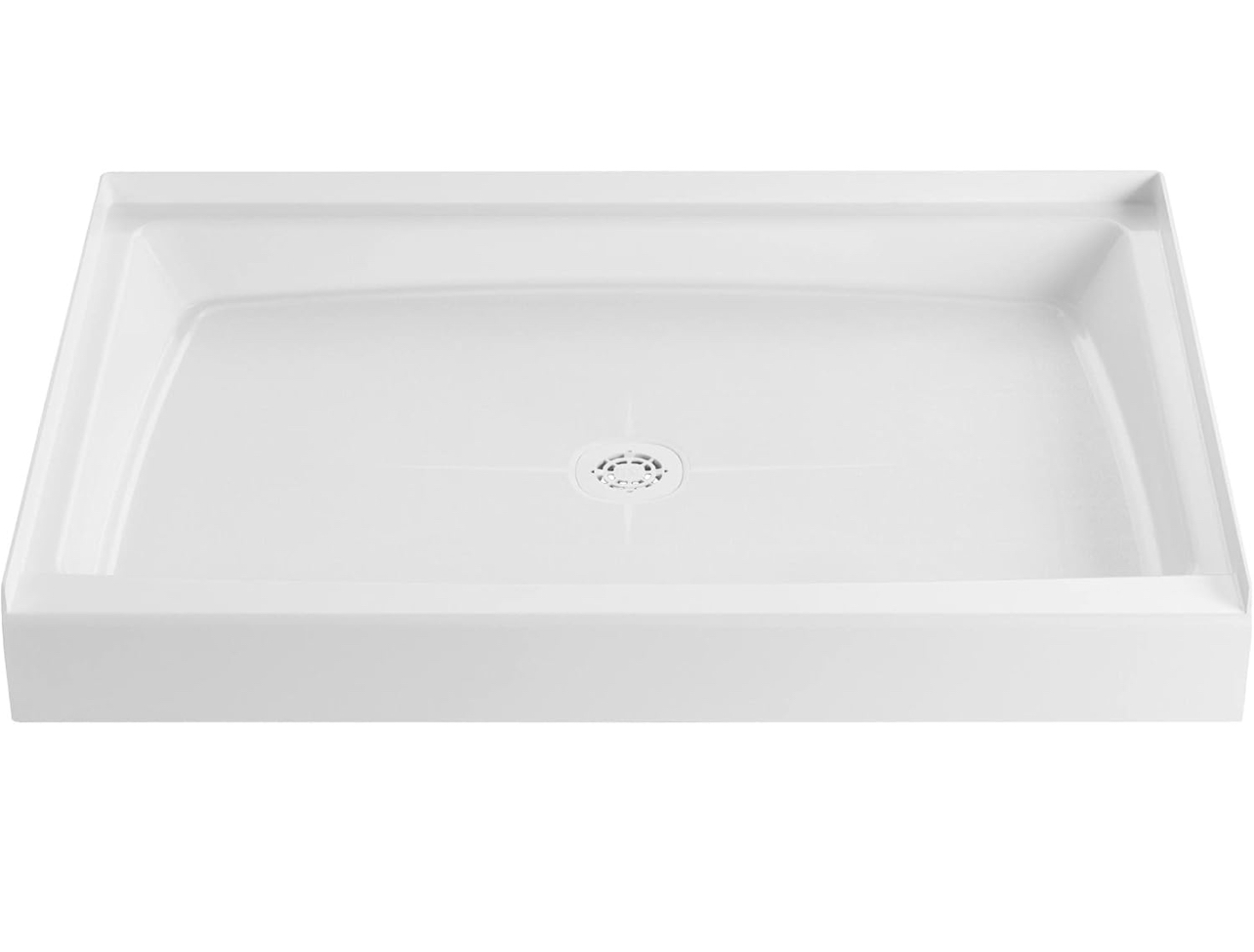 PROFLO PFSB4234 Morenci 42" x 34" Rectangular Shower Base with Single Threshold and Center Drain - White