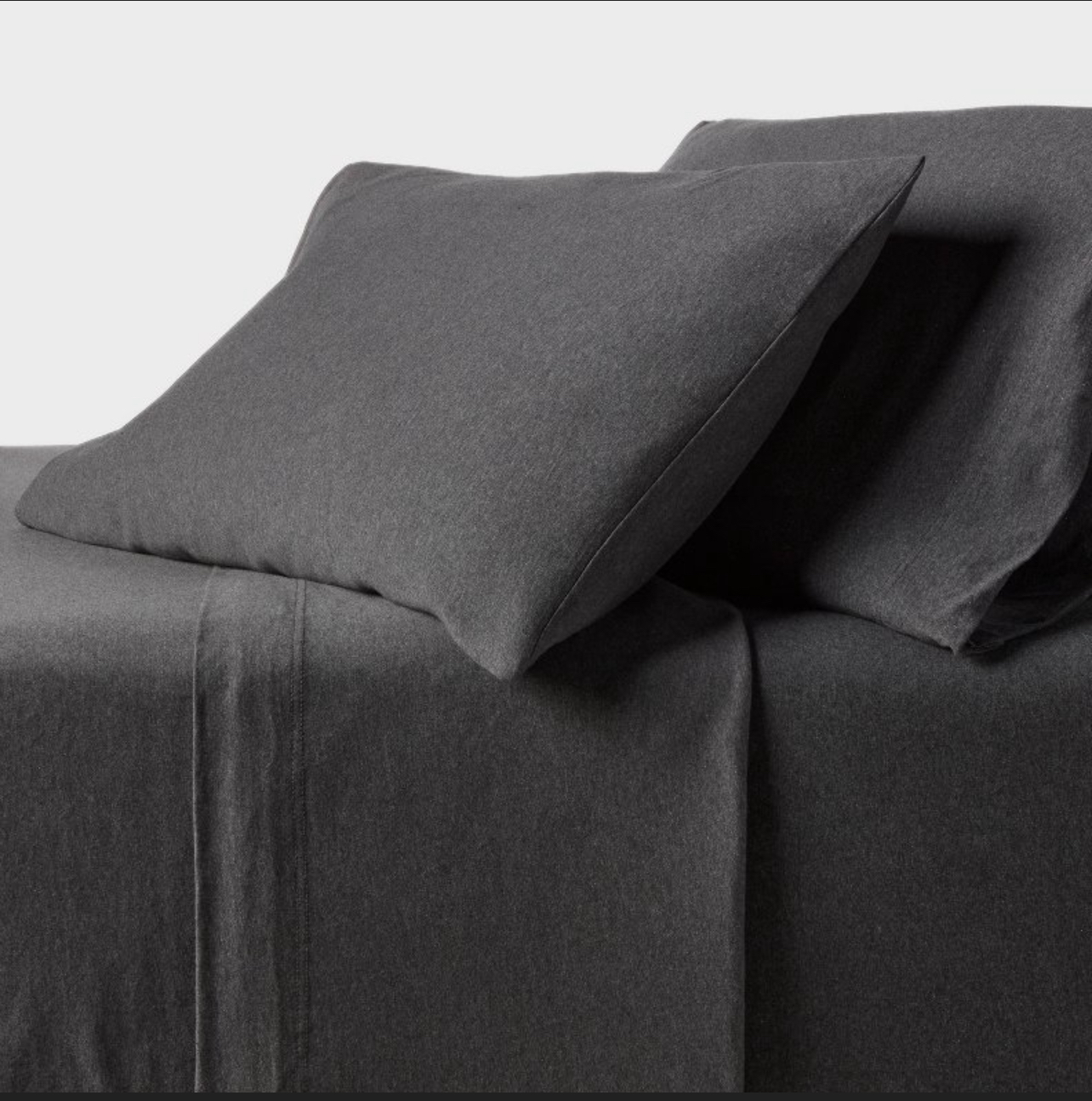 Queen Cotton Jersey Sheet Set Heather Charcoal - Threshold™: 4-Piece, 100% Cotton, OEKO-TEX Certified