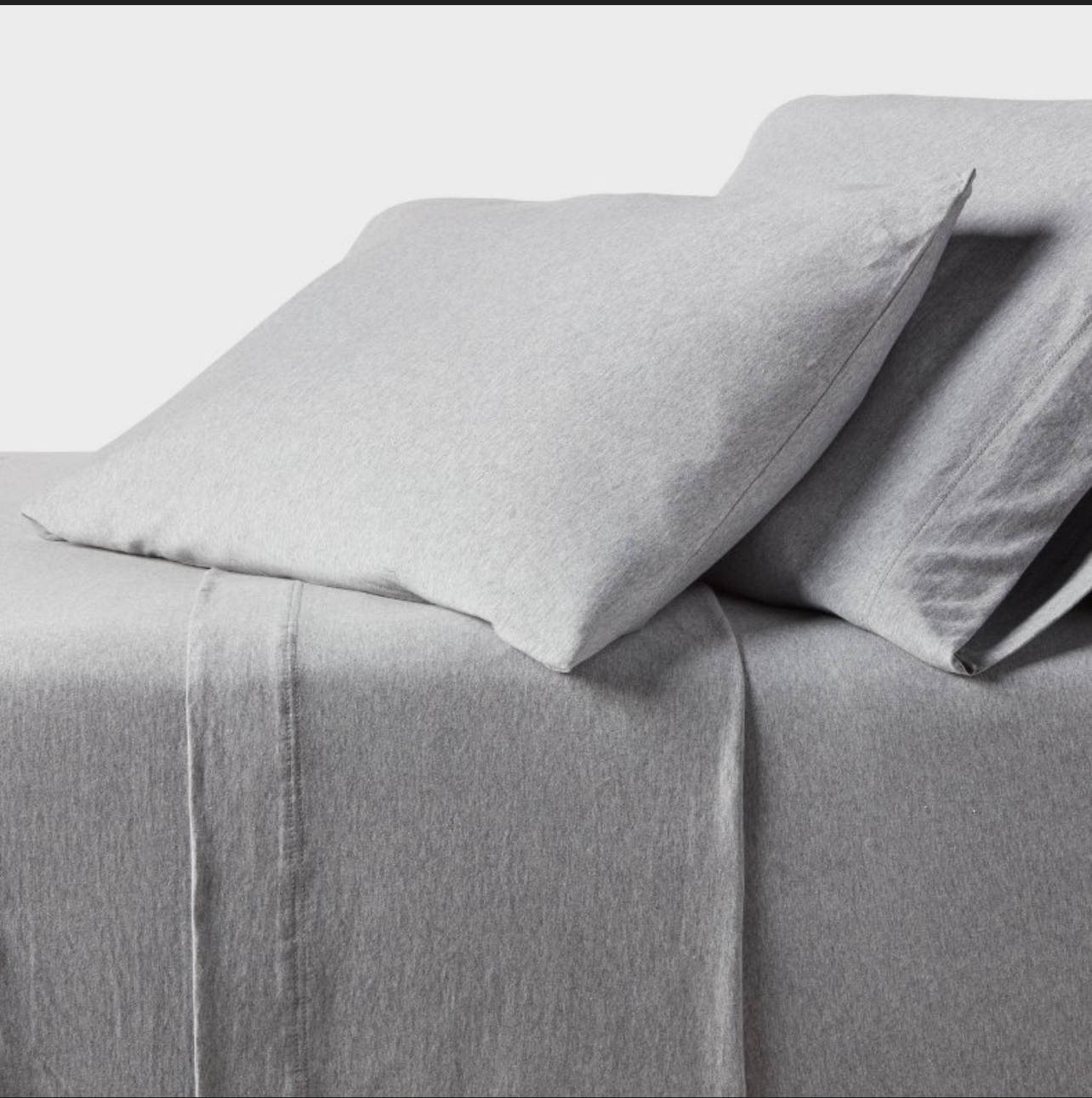Queen Cotton Jersey Sheet Set Heather Gray - Threshold™: 4-Piece, 100% Cotton, OEKO-TEX Certified