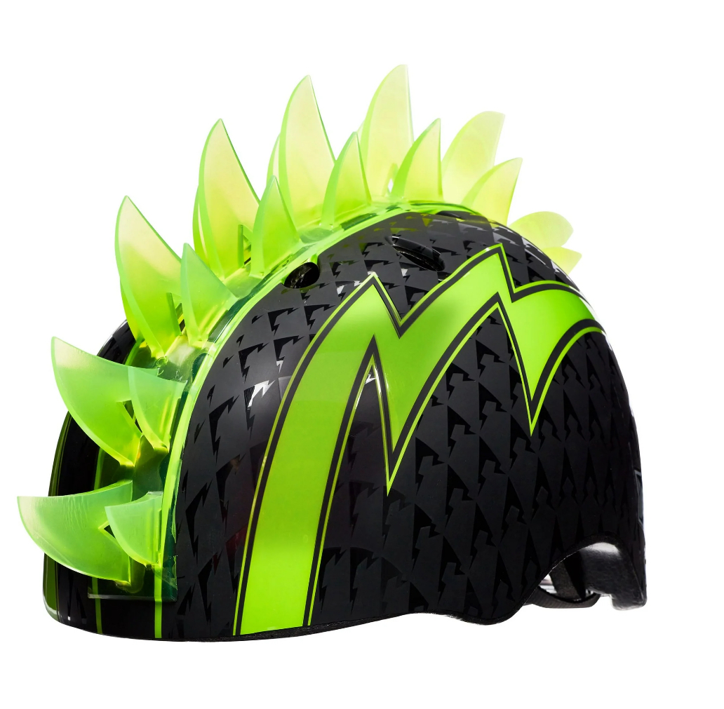 Raskullz Bolt LED Green Bike Helmet, Child 5 + (50-54cm)