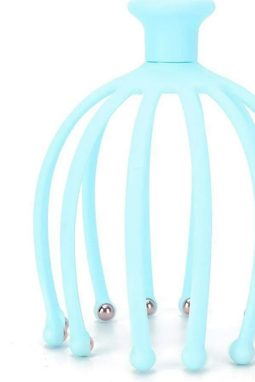 Scalp Massagers, Handheld Head Massager Claw Scalp Massager, 12pcs Rolling Ball for Deep Relaxation Stress Reduction, for Office and Home Spa Use, Father's Day and Mother's Day Gifts (Blue)