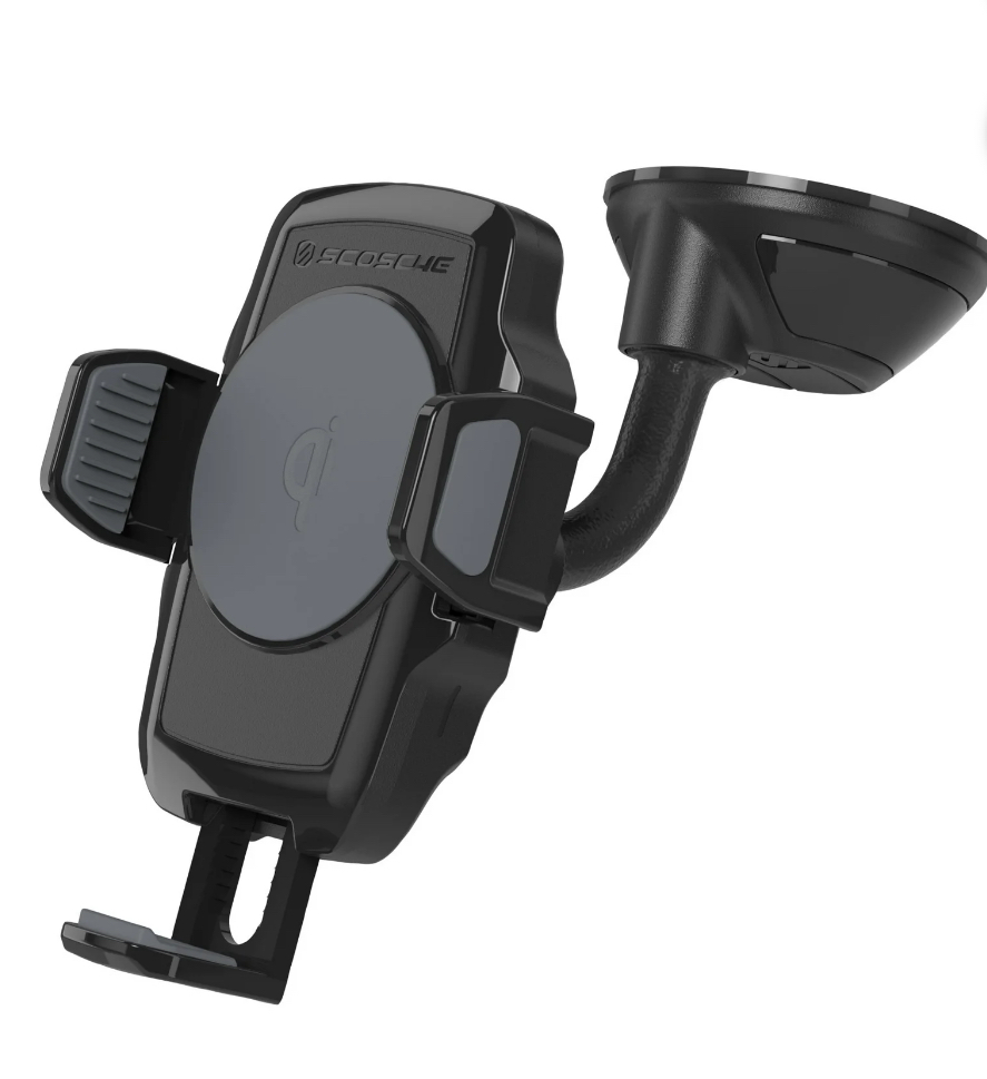 Scosche WDQ2M3-SP1 Stuckup Universal 10W Wireless Fast Charge Magnetic Phone Suction Cup Mount Black