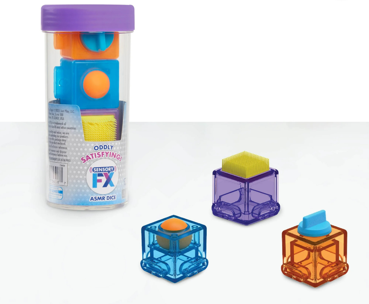 Sensory FX ASMR Dice, Includes 3 Dice, Styles May Vary, Fidget and Stress Toys for Kids and Adults, Create Unique and Soothing Sound Effects, Kids Toys for Ages 4 up