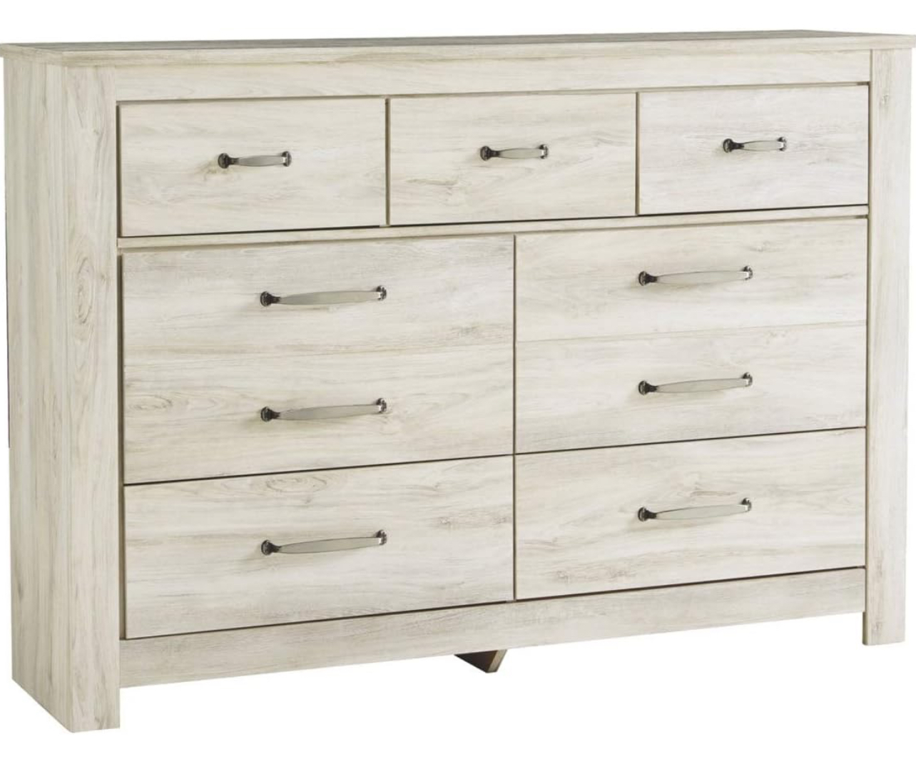Signature Design by Ashley Bellaby Farmhouse 7 Drawer Dresser, Whitewash