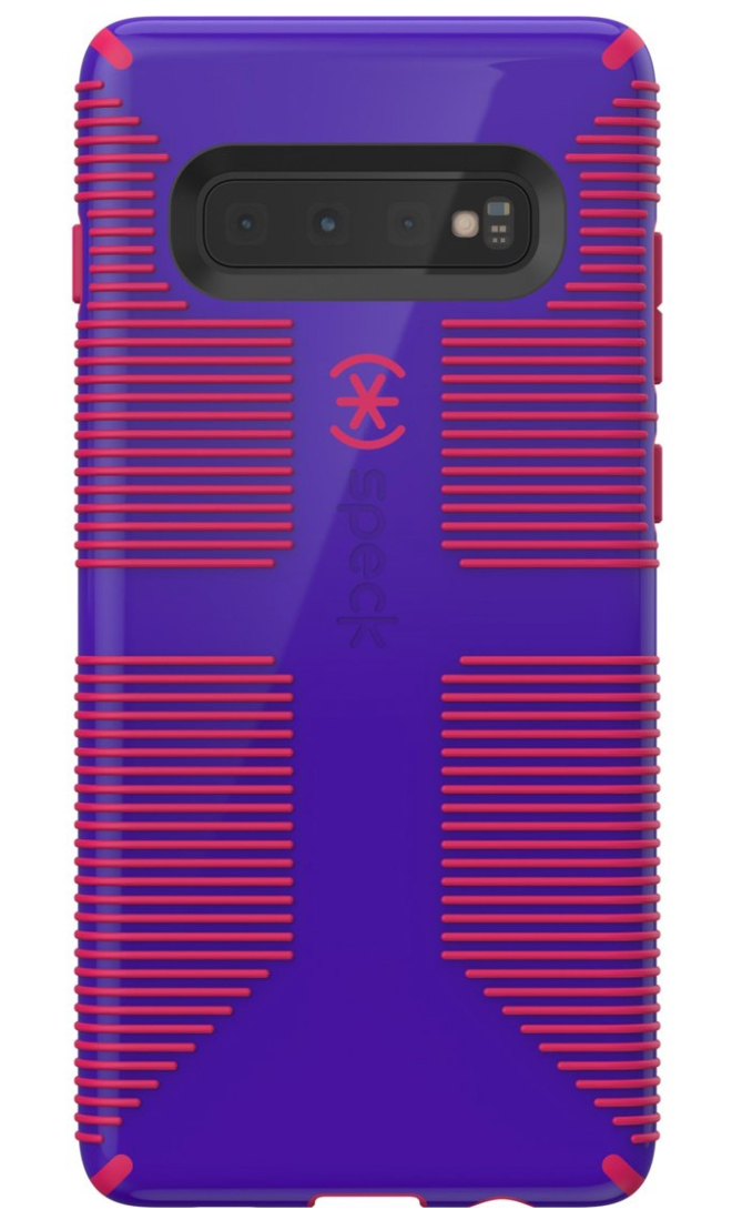 Speck Samsung Galaxy S10 Candyshell Grip Phone Case in Ultraviolet Purple & Ruby Red