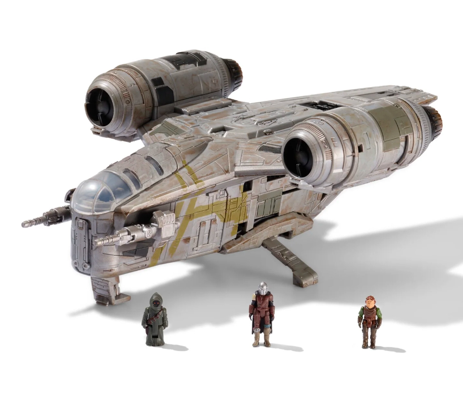 Star Wars Micro Galaxy Squadron Razor Crest - 7 inch Starship Class Vehicle with Three 1 inch Micro Figure Accessories