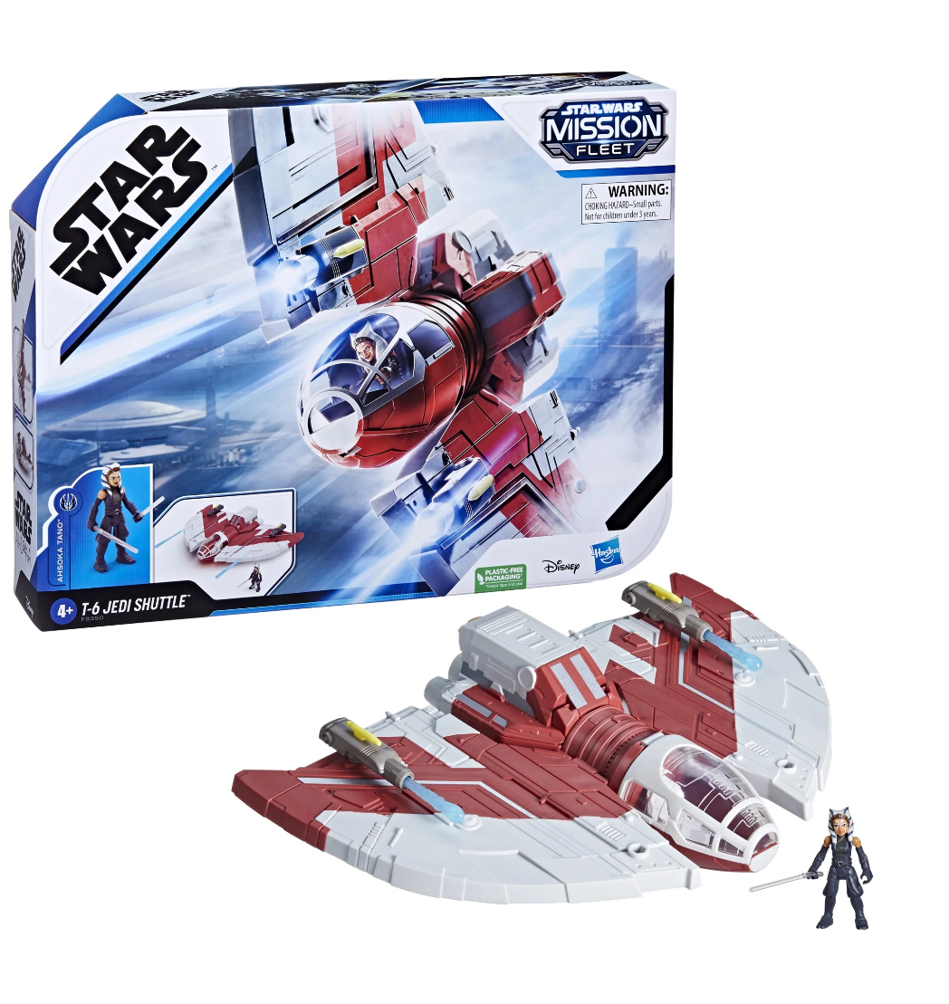Star Wars: Mission Fleet Ahsoka Tano T-6 Jedi Shuttle Toy Action Figure for Boys and Girls Ages 4 5 6 7 8 and Up