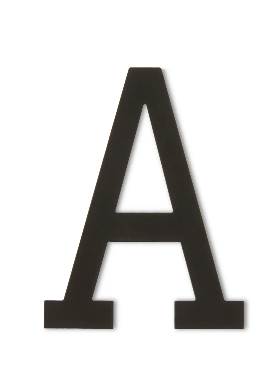 Stocking Ornament, Black Letter A, 5 inch, 23 Ibs, by Holiday Time