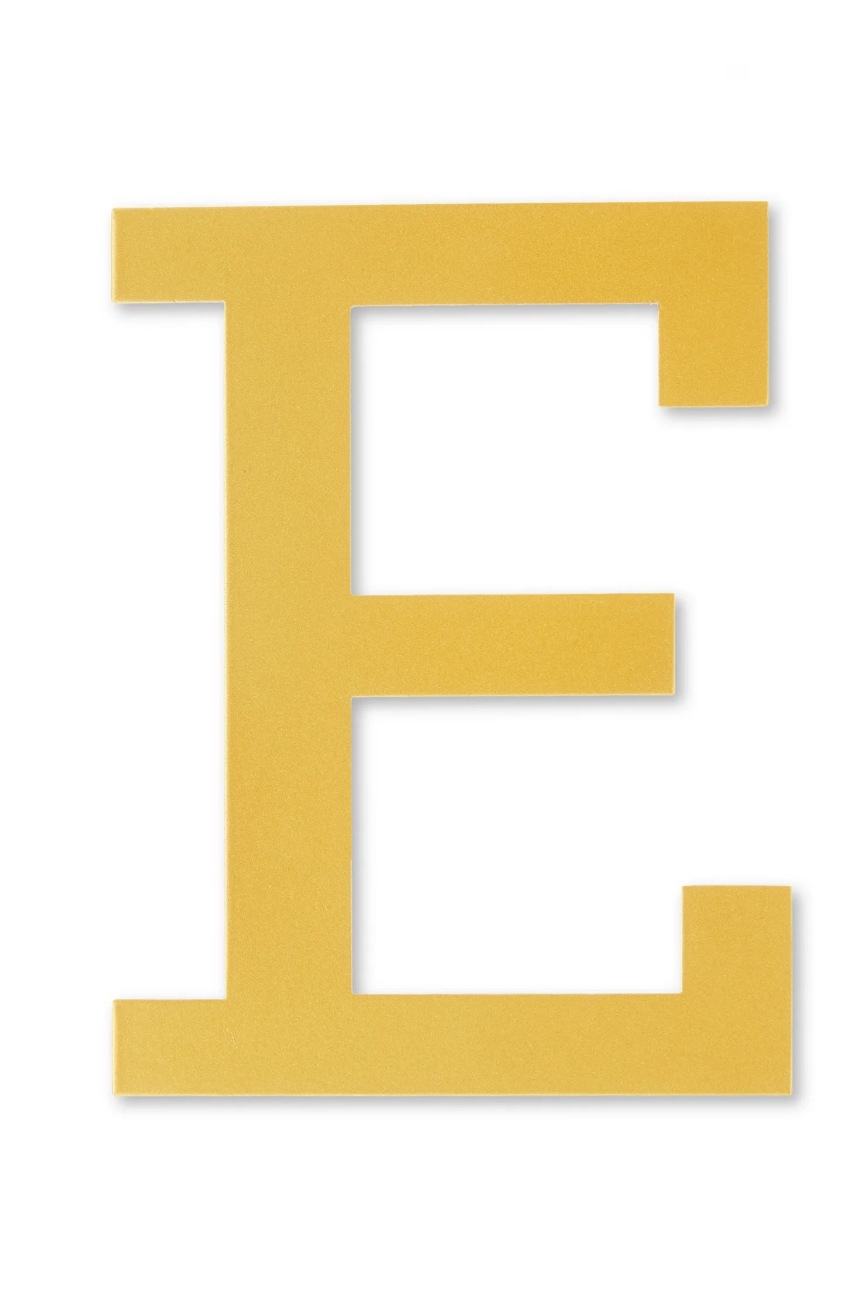 Stocking Ornament, Gold, Letter E, 5 in, by Holiday Time