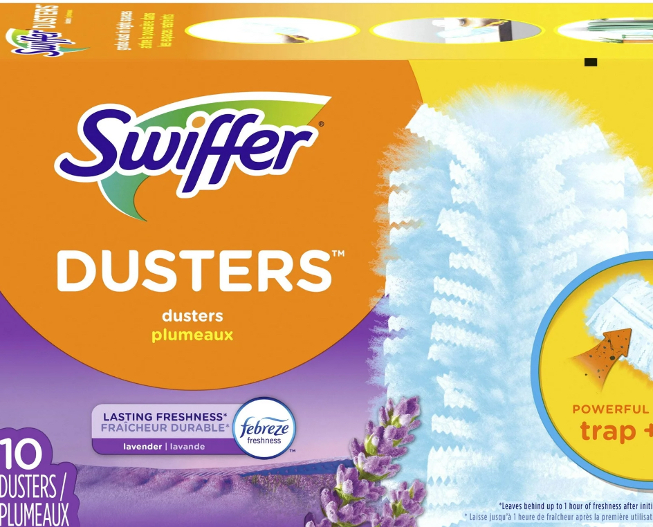 Swiffer Dusters Refill for Cleaning, Feather & Microfiber Duster Alternative, Lavender, 10ct