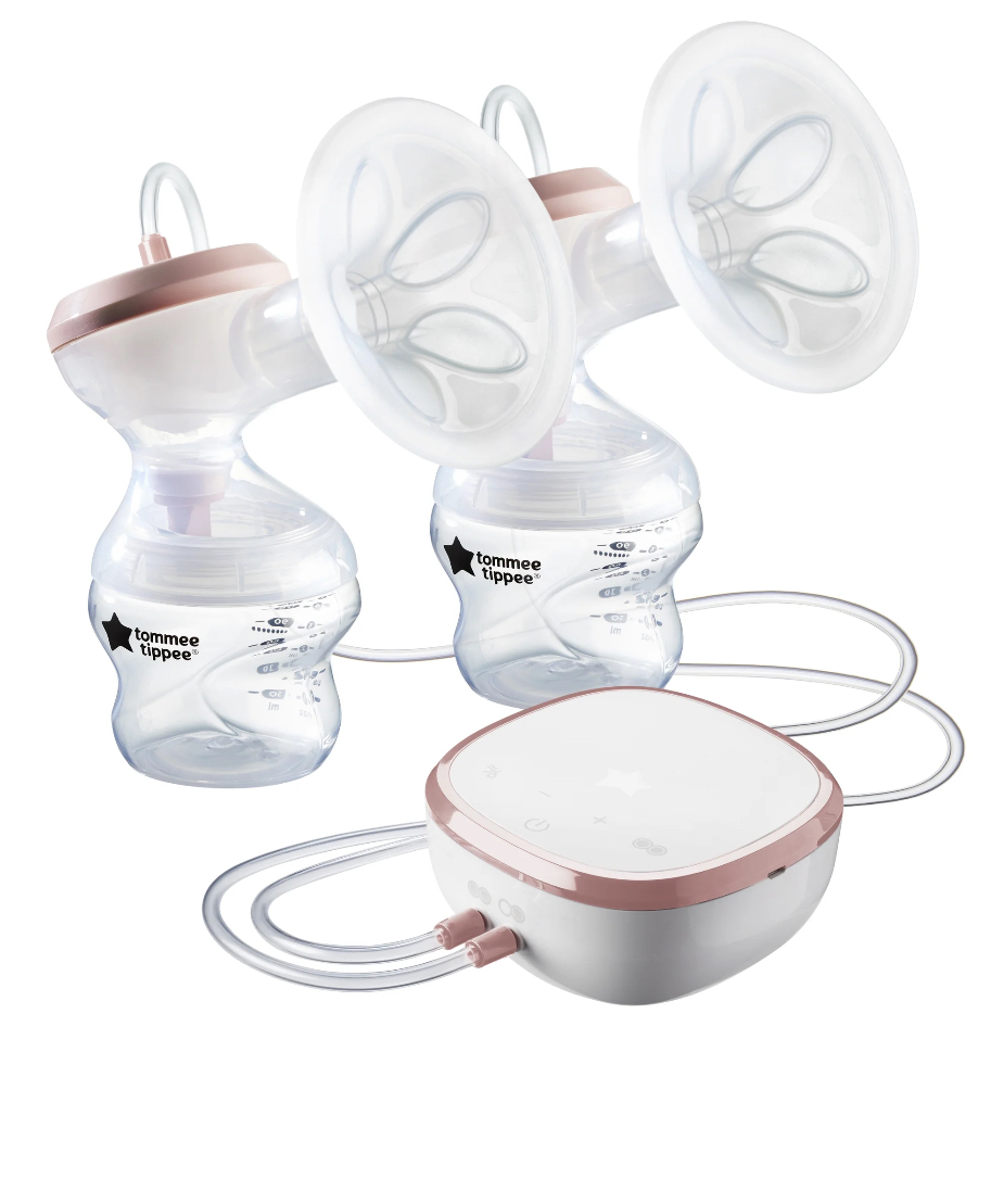 Tommee Tippee Made for Me Double Electric Breast Pump, USB Rechargeable - Baby Bottles Included