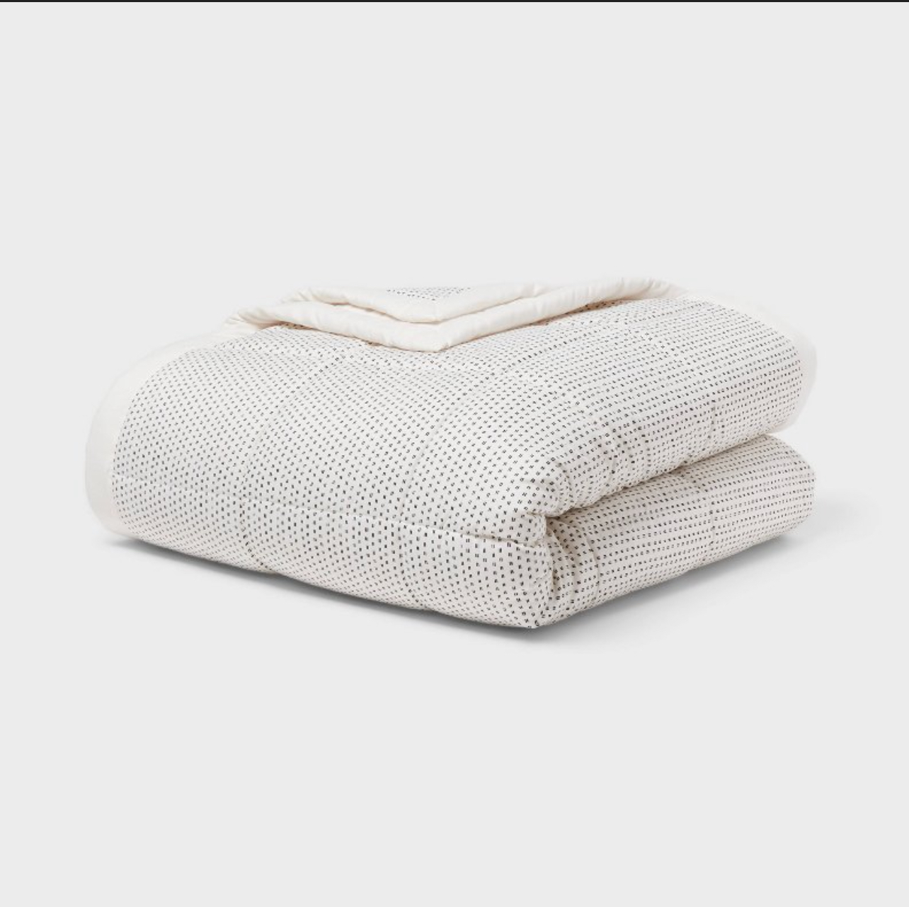 Twin/Twin Extra Long Quilted Down Alternative Bed Blanket Ivory Dash - Room Essentials™: Woven, Reversible, STANDARD 100 by OEKO-TEX
