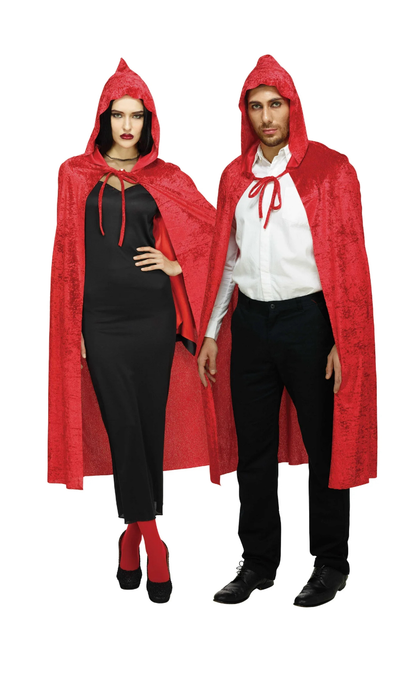 Velvet Red Cape, Halloween Accessory for Adults, by Way to Celebrate