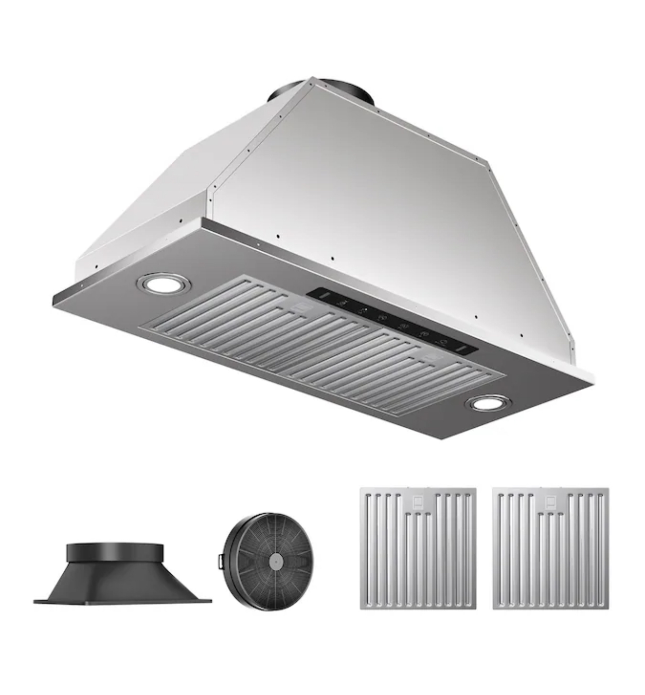 VIKIO 30-in Ducted 700-CFM Stainless Steel Insert Under Cabinet Range Hood with Charcoal Filter