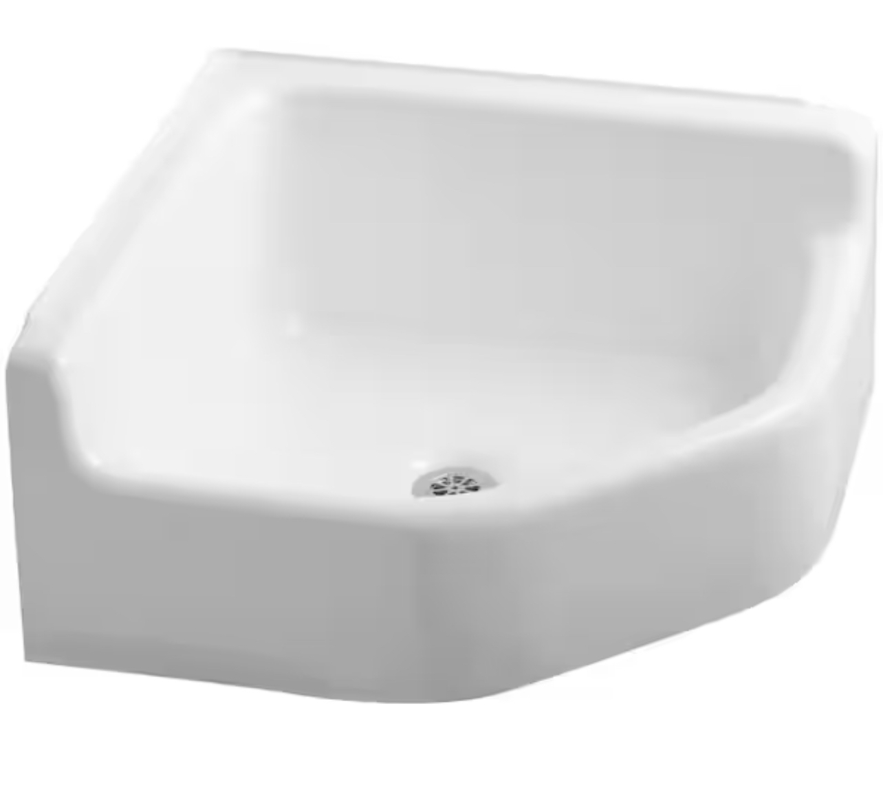 Whitby Cast-Iron 28 in. x 28 in. 0-Hole Service Sink in White