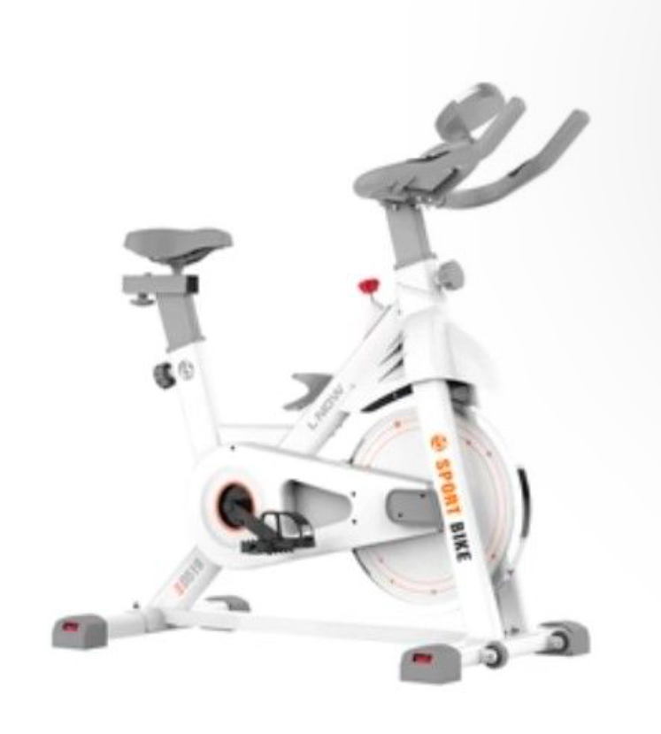 WHITE BELT DRIVE INDOOR CYCLING BIKE W/ DEVICE HOLDER D519
