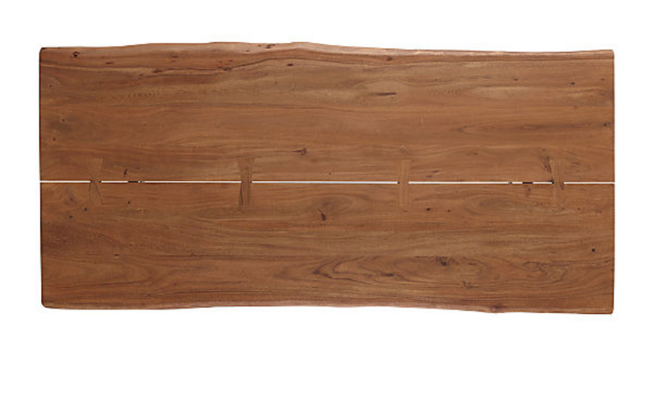 Yukon 92" Warm Acacia Live Edge Solid Wood Dining Table