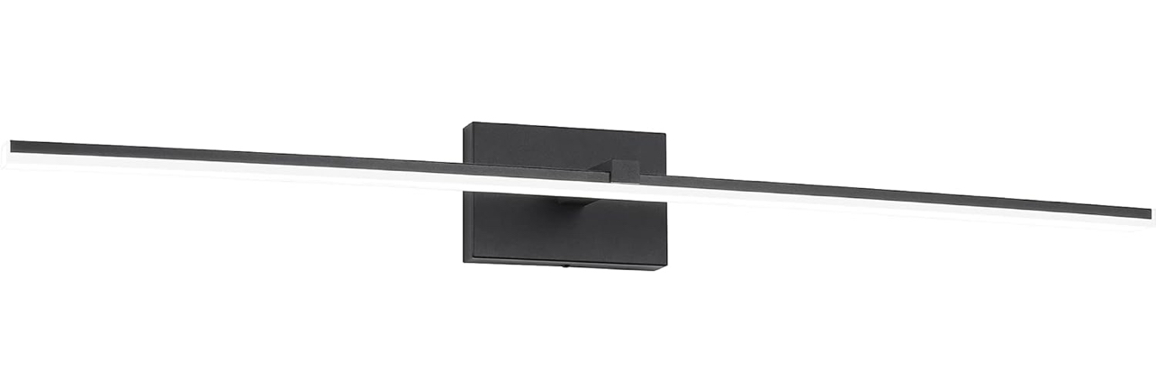 ZUZITO Modern LED Dimmable Vanity Light 40 inch Matte Black Bathroom Wall Lighting Fixtures